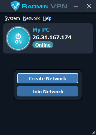 Radmin VPN 主界面